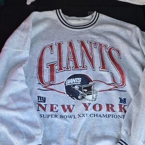 New York Giants Graphic Oversized Sunday Crew Abercrombie & Fitch Small